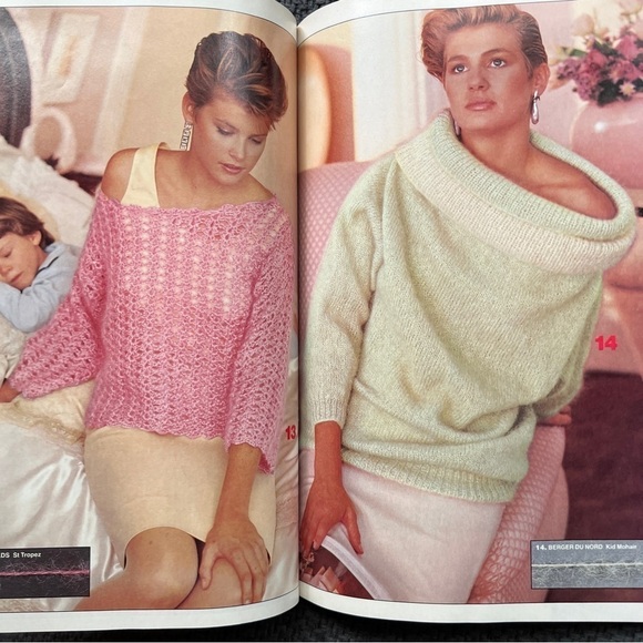 80s Vogue Knitting International Magazines Designer Knit Patterns Instructions - Picture 2 of 15